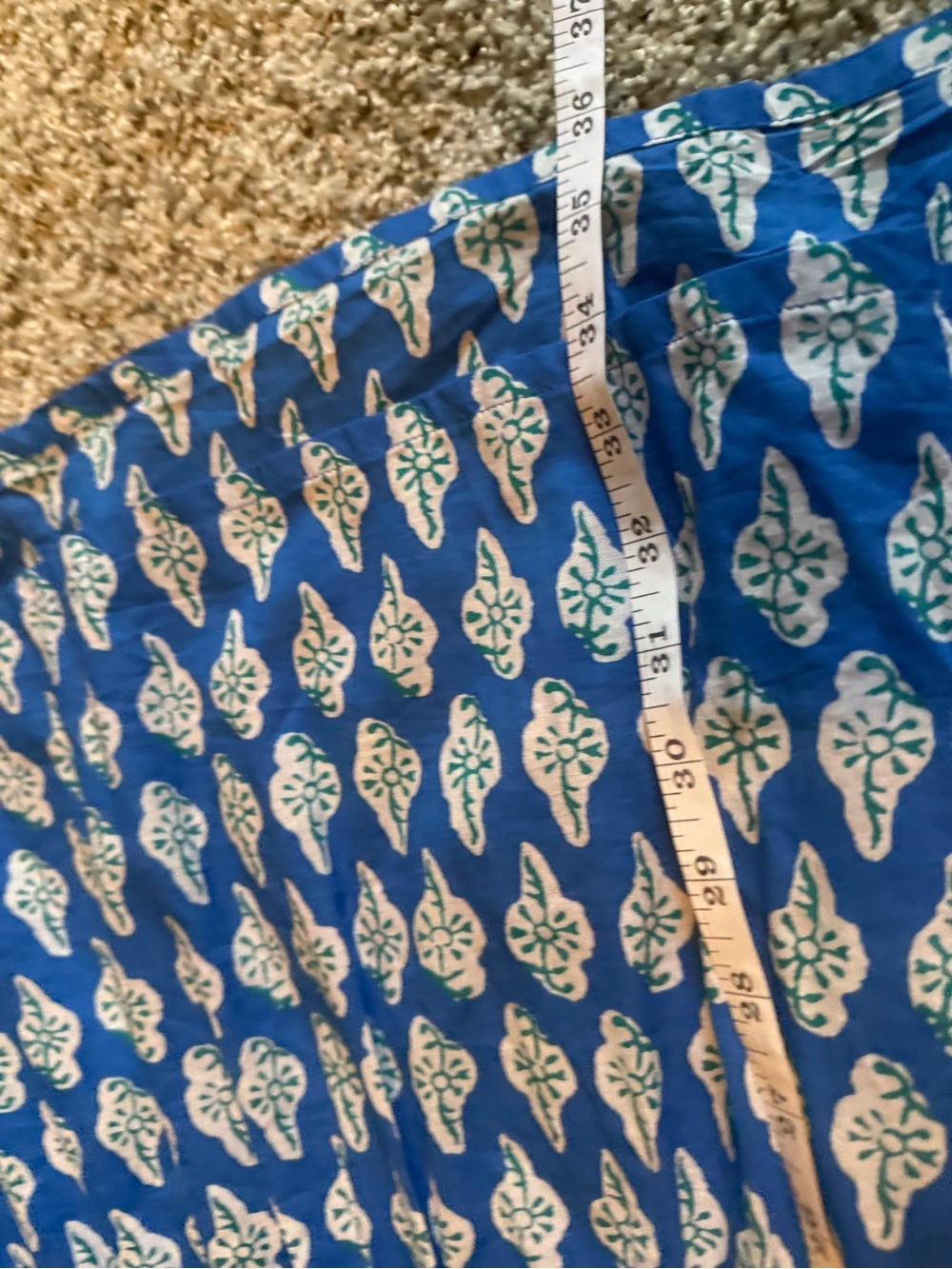 J. Crew Blue and White Printed Sleeveless Tassel Dress - Picture 6 of 6